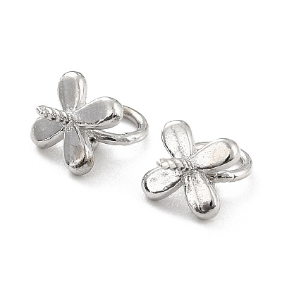 Rhodium Plated 925 Sterling Silver Peg Bails STER-Z001-013P-1