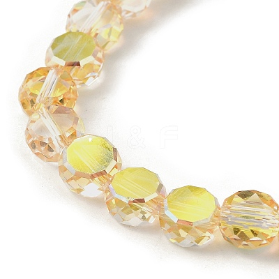 Electroplate Glass Beads Strands EGLA-L045-G-HP01-1
