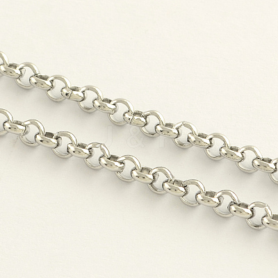 Tarnish Resistant 304 Stainless Steel Rolo Chains X-CHS-R009-09-1