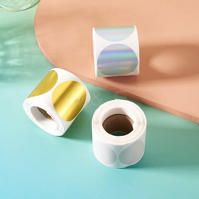 3 Rolls 3 Styles Vinyl Plastic Printable Holographic Stickers OFST-TA0001-10D-1