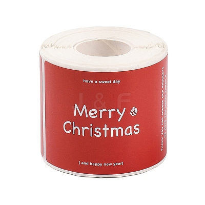 200Pcs Christmas Theme Paper Self-Adhesive Stickers DIY-M070-02A-1