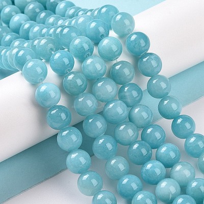 Natural Mashan Jade Round Beads Strands G-D263-4mm-XS28-1