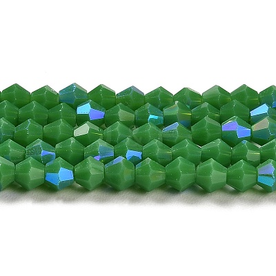 Opaque Solid Color Imitation Jade Glass Beads Strands EGLA-A039-P4mm-L08-1