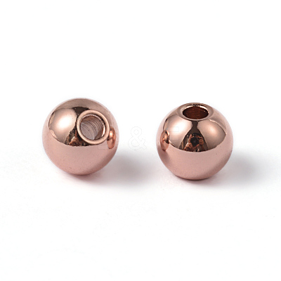 Round Ion Plating(IP) 202 Stainless Steel Beads STAS-O091-A-04RG-1