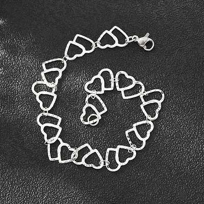 Tarnish Resistant 304 Stainless Steel Chain Bracelets BJEW-P236-06P-1