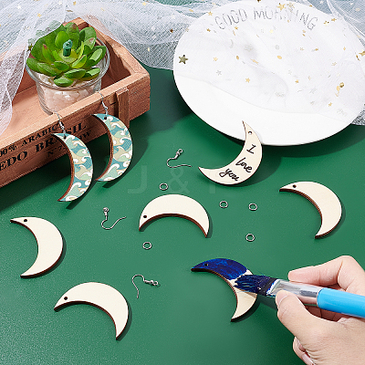 DIY Moon Drop Earring Making Kits DIY-SC0018-65-1