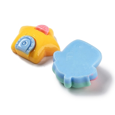 Opaque Resin Cabochons RESI-G084-03-1