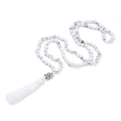 Tassel Pendant Necklaces NJEW-P191-A09-1