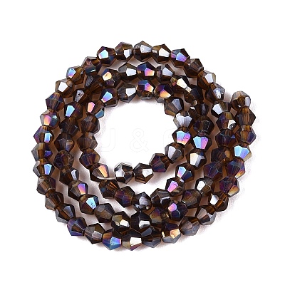 Transparent Electroplate Glass Beads Strands GLAA-F029-4mm-A30-1