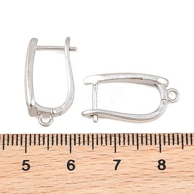 Brass Micro Pave Cubic Zirconia Hoop Earring Findings CU-CBAB5B4-03P-1