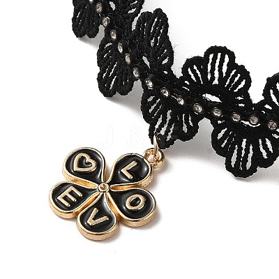 Polyester Lace Choker Necklaces NJEW-M210-01A-1