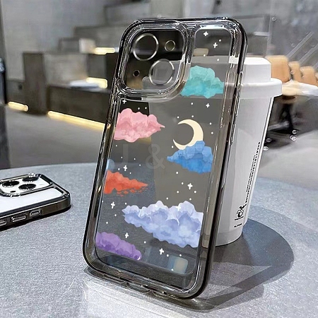 Colorful Clouds TPU Plastic Mobile Phone Cover PW-WGA90A0-02-1