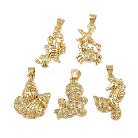 Brass Pendants KK-I358-057G-1