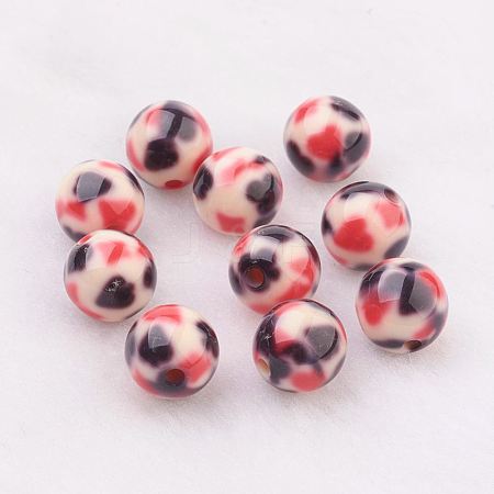 Spray Painted Resin Beads GLAA-F049-A20-1