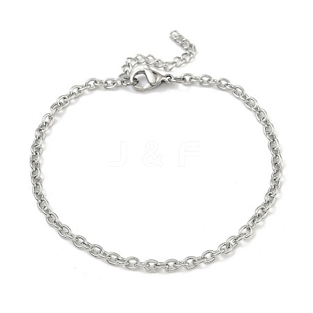 Tarnish Resistant 304 Stainless Steel Cable Chain Bracelets BJEW-PH01339-1