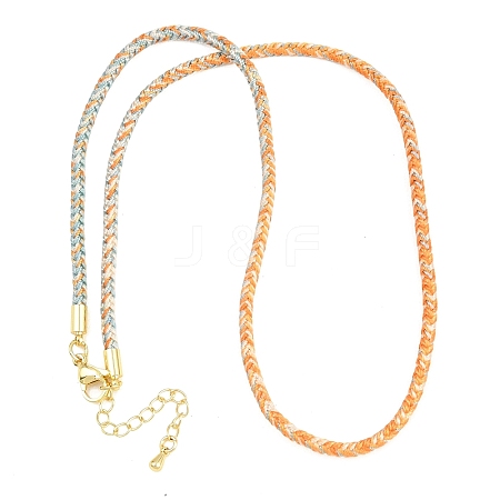 Braided Polycotton Cord Necklaces Making MAK-F038-B19-G-1