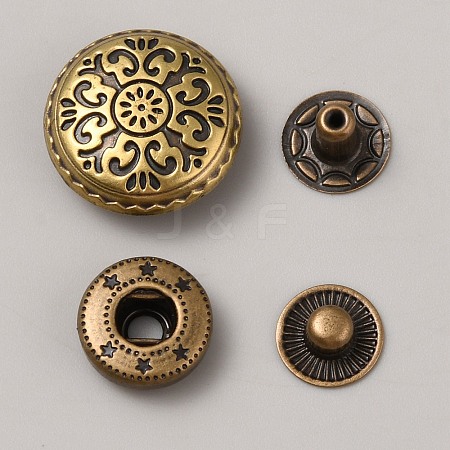 Alloy Snap Button FIND-WH0421-74K-1