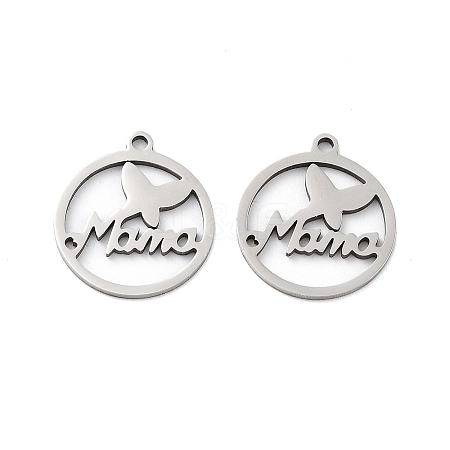 Non-Tarnish Mother's Day 201 Stainless Steel Pendants STAS-A090-22P-1