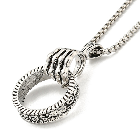 Alloy Pendant Necklace NJEW-B103-01AS-01-1