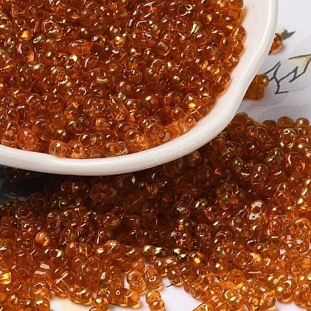 Spray Painted Glass Seed Beads SEED-F005-05A-03-1