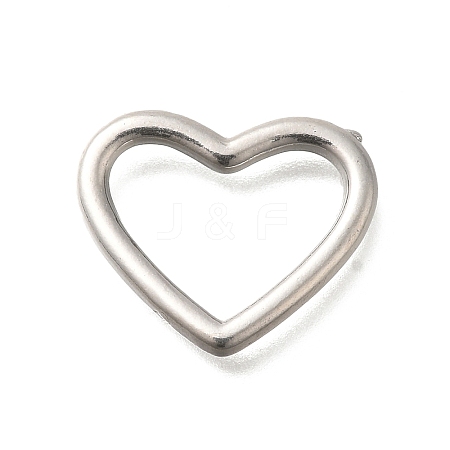 304 Stainless Steel Heart Linking Rings STAS-I321-73P-1