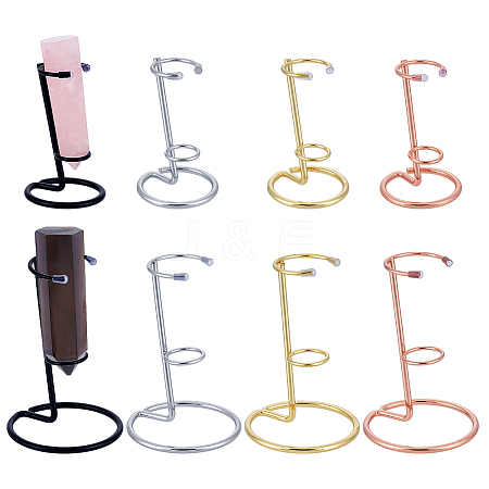8Pcs 8 Styles Iron Crystal Scepter Display Stands ODIS-NB0001-52-1