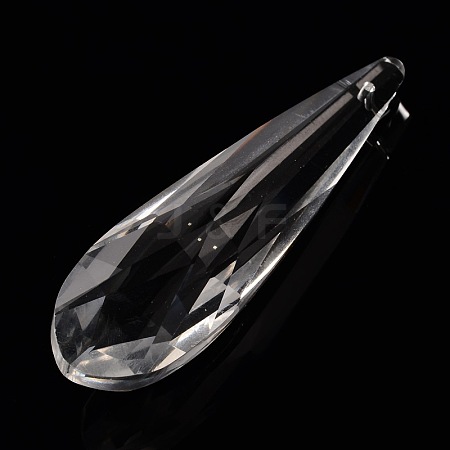 Faceted Teardrop Glass Pendants GLAA-O008-E02-1