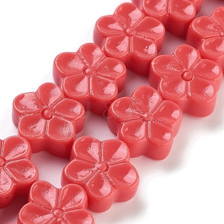 Synthetic Coral Carved Beads Strands CORA-B001-04A-1