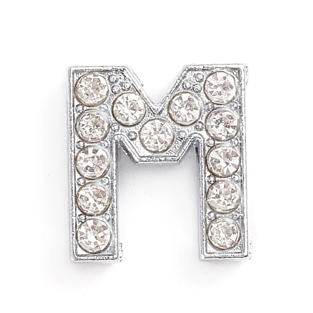 Alloy Slide Charms ALRI-WH0005-09M-P-1