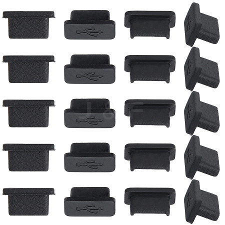 50Pcs TPU Mobile Anti-Dust Plugs FIND-SC0022-46B-1