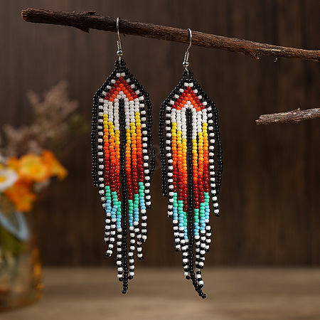 Bohemian Style Handmade Tassel Dangle Earrings FT8532-1