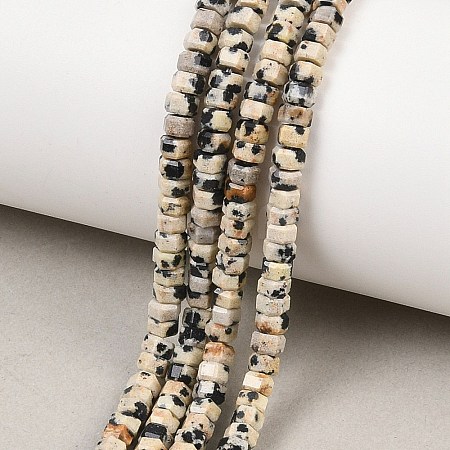 Natural Dalmatian Jasper Beads Strands G-G345-C14-2x4mm-1