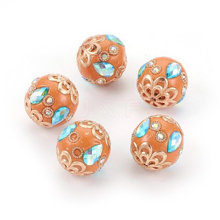 Handmade Indonesia Rhinestone Beads IPDL-E012-18A-1