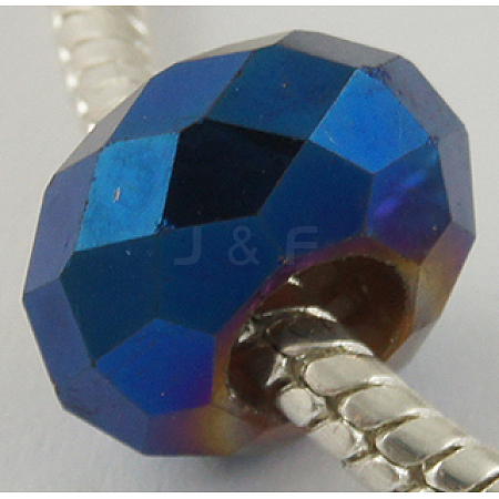 Electroplate Glass European Beads X-N0ZTC021-1-1