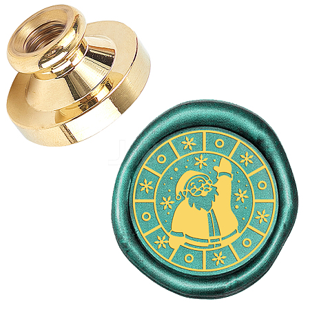 Wax Seal Brass Stamp Head AJEW-WH0209-397-1