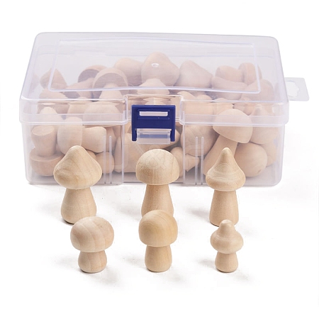 Unfinished Wooden Blank Mushroom Sets PW-WGBFC8A-01-1