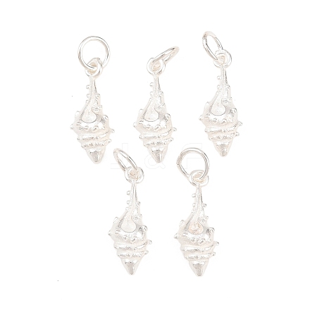 925 Sterling Silver Shell Shape Charms STER-I023-01S-02-1