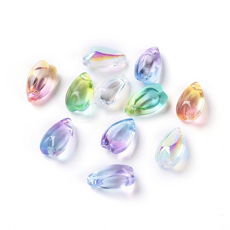 Transparent Glass Charms GLAA-H016-12L-1