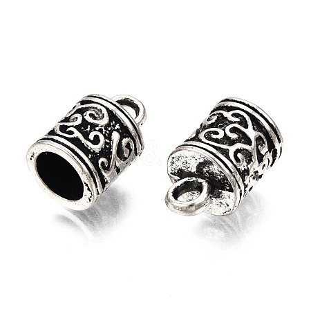 Tibetan Style Alloy Cord Ends FIND-T068-01AS-1