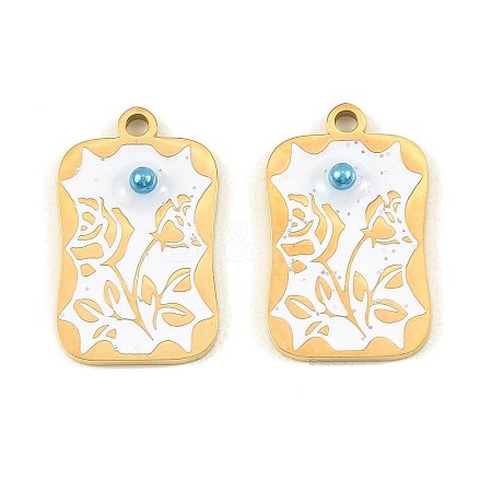 304 Stainless Steel Enamel Pendants STAS-H251-03A-03-1