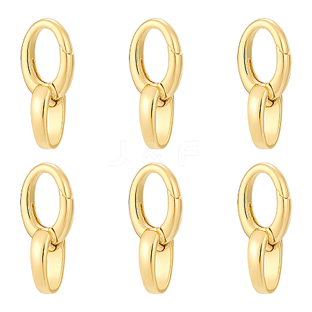 6Pcs Brass Spring Gate Rings KK-PH0012-69-1