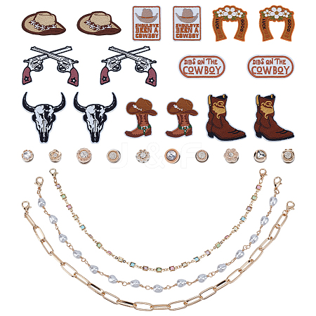 Western Cowboy Hat Decoration Findings Kits DIY-WR0005-28-1