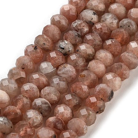 Natural Sunstone Beads Strands G-G140-B01-02-1