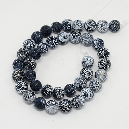 Weathered Agate Beads Strand G-E403-79-4mm-1