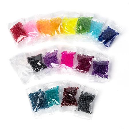 15 Colors Transparent Glass Beads FGLA-JQ0001-01-4mm-1