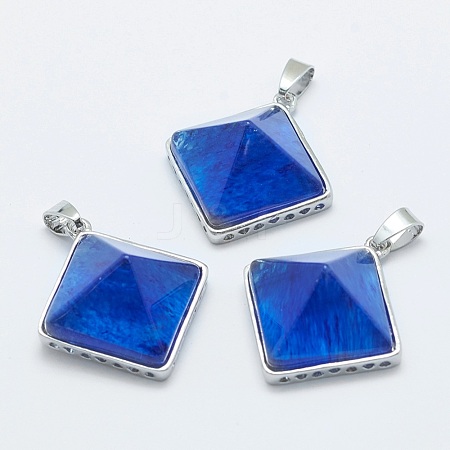 Blue Watermelon Stone Glass Pendants G-O163-F10-1