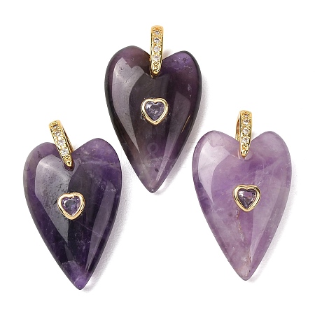 Natural Amethyst Pendants GG-CBA51ED-03G-09-1