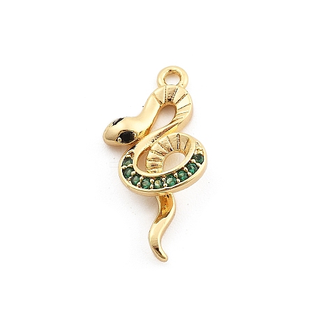Brass Micro Pave Cubic Zirconia Pendants KK-M321-01F-G02-1