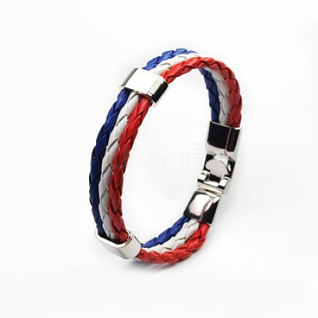 Imitation Leather Multi-strand Bracelets for Women Men WG7AE3D-19-1