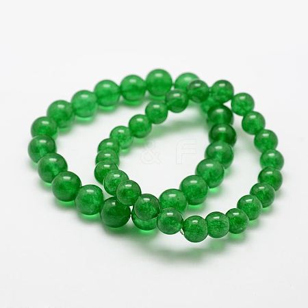 Natural White Jade Round Beads Stretch Bracelets BJEW-G550-06-8mm-1